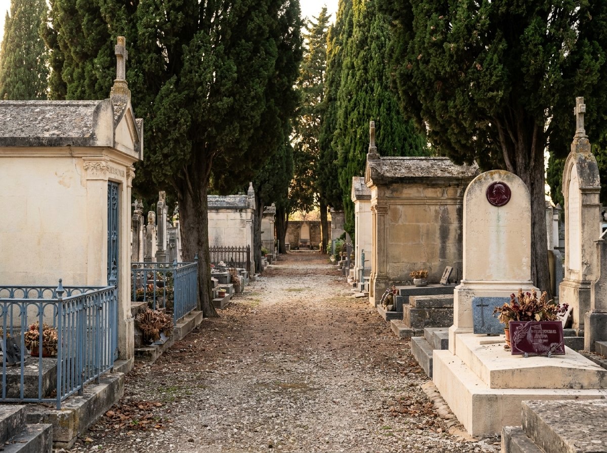 La pose au cimetière